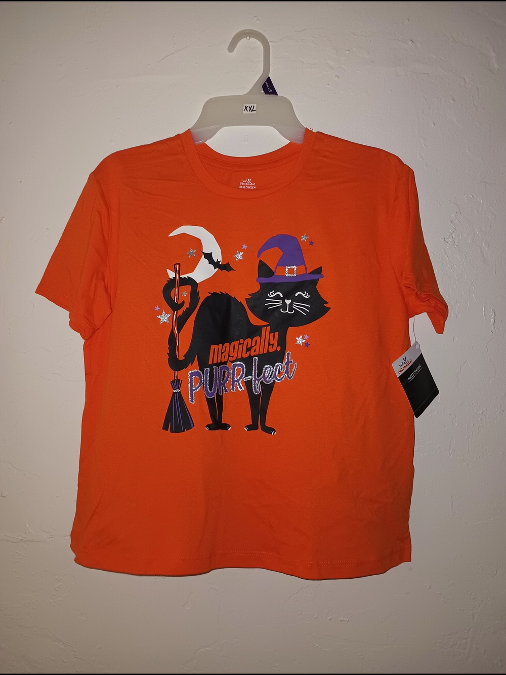 Celebrate! Halloween Girls' Cat Magically Purr-fect Shirt